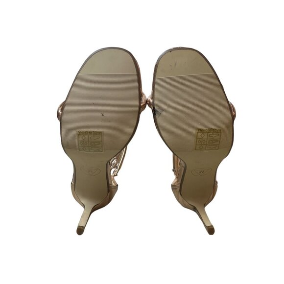 Misguided Women's Rose Gold Strapped Heels Sz 7.5 - NWOB - Picture 8 of 9